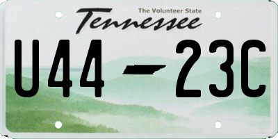 TN license plate U4423C