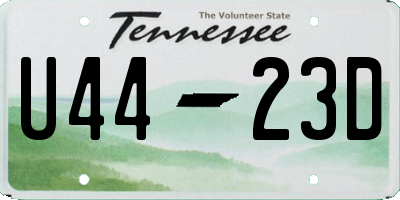 TN license plate U4423D