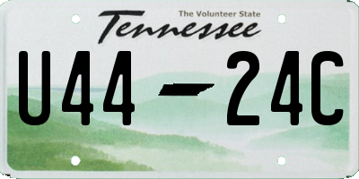 TN license plate U4424C