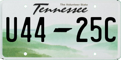 TN license plate U4425C