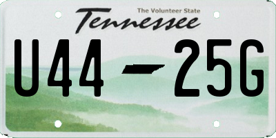 TN license plate U4425G