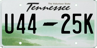 TN license plate U4425K