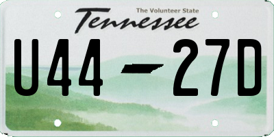 TN license plate U4427D
