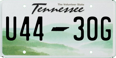 TN license plate U4430G