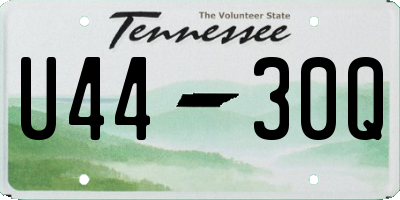 TN license plate U4430Q