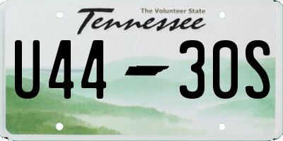 TN license plate U4430S