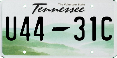 TN license plate U4431C
