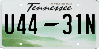 TN license plate U4431N