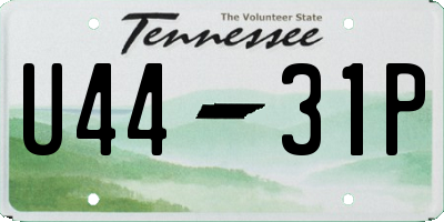 TN license plate U4431P