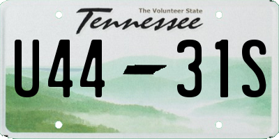 TN license plate U4431S
