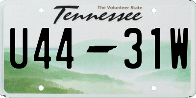 TN license plate U4431W