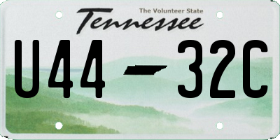 TN license plate U4432C