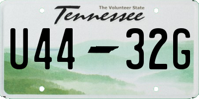 TN license plate U4432G