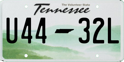 TN license plate U4432L