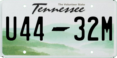 TN license plate U4432M
