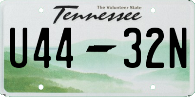 TN license plate U4432N