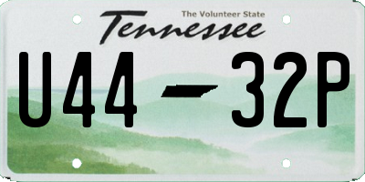 TN license plate U4432P