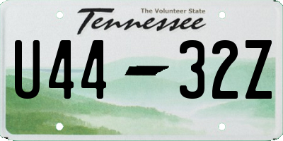 TN license plate U4432Z