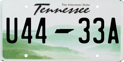 TN license plate U4433A