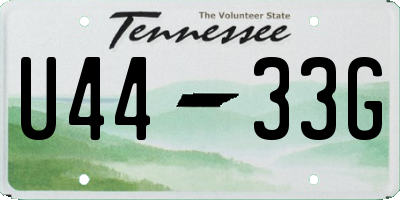 TN license plate U4433G
