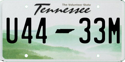 TN license plate U4433M