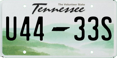 TN license plate U4433S