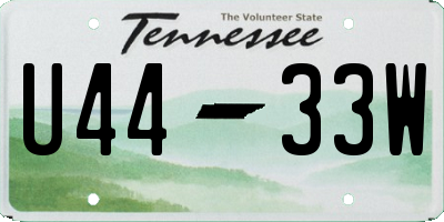 TN license plate U4433W