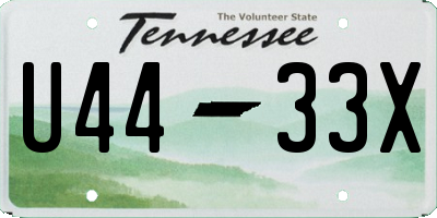 TN license plate U4433X