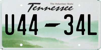 TN license plate U4434L