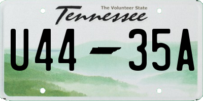 TN license plate U4435A