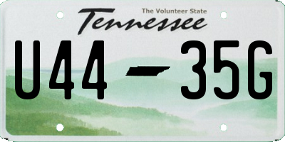 TN license plate U4435G