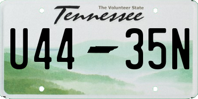 TN license plate U4435N