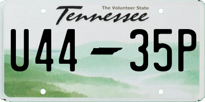 TN license plate U4435P
