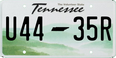 TN license plate U4435R