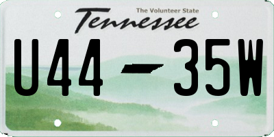 TN license plate U4435W
