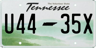 TN license plate U4435X