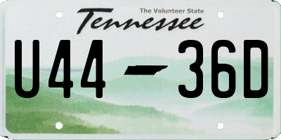 TN license plate U4436D