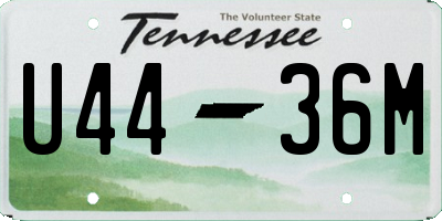 TN license plate U4436M