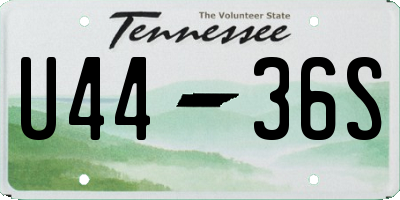 TN license plate U4436S