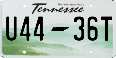 TN license plate U4436T