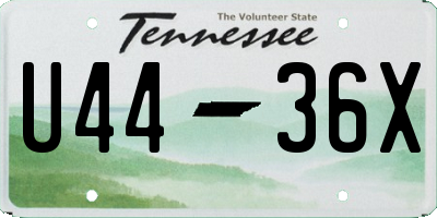 TN license plate U4436X