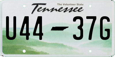 TN license plate U4437G