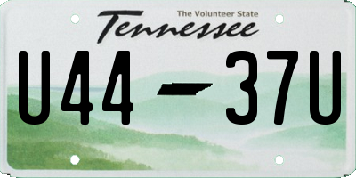 TN license plate U4437U