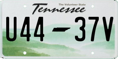 TN license plate U4437V