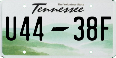 TN license plate U4438F