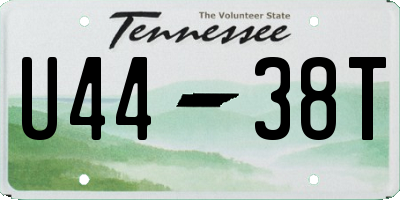TN license plate U4438T
