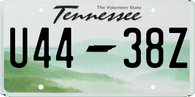 TN license plate U4438Z