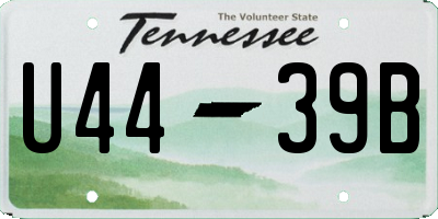 TN license plate U4439B
