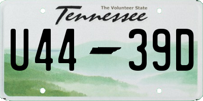 TN license plate U4439D