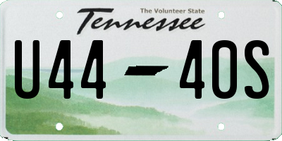 TN license plate U4440S